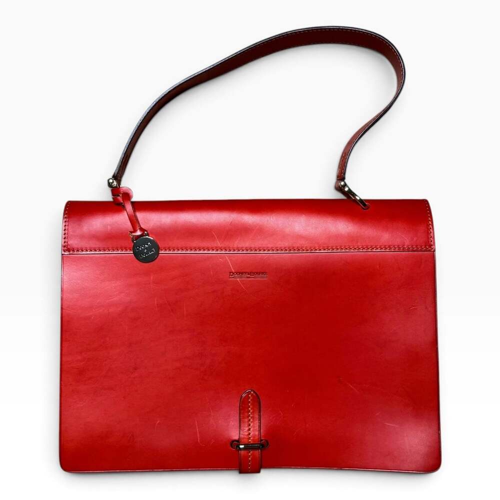 Dooney & Bourke Alto Red Leather Shoulder Gusset Flap Bag Handbag NWT MB628